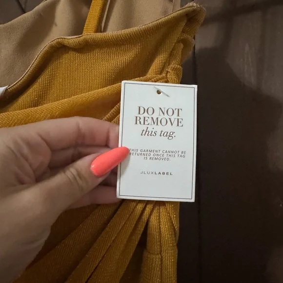 JLUXLABEL - Yellow Catalina Lurex Knit Maxi Dress - Picture 5 of 7